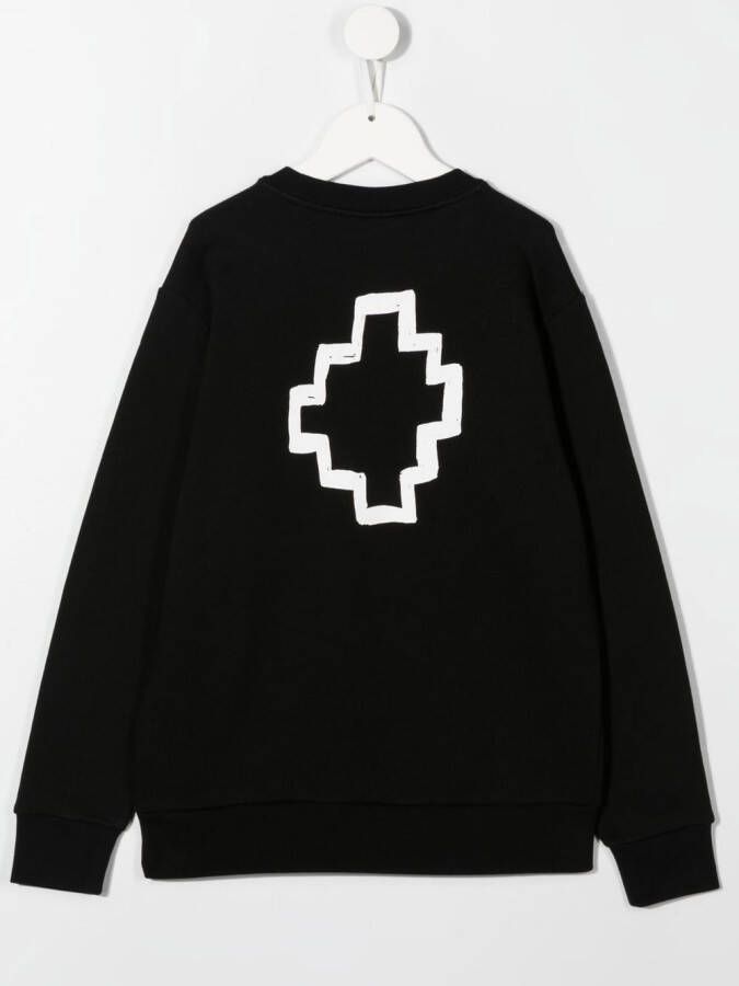 Marcelo Burlon County Of Milan Kids Sweater met geborduurd logo Zwart
