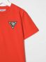 Marcelo Burlon County Of Milan Kids T-shirt met logopatch Rood - Thumbnail 3