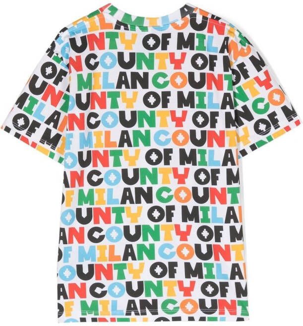 Marcelo Burlon County Of Milan Kids T-shirt met logoprint Wit