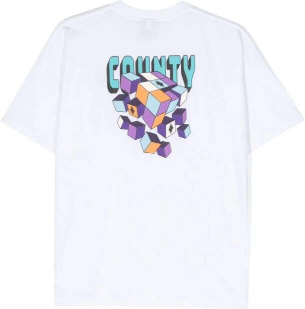 Marcelo Burlon County Of Milan Kids T-shirt met logoprint Wit