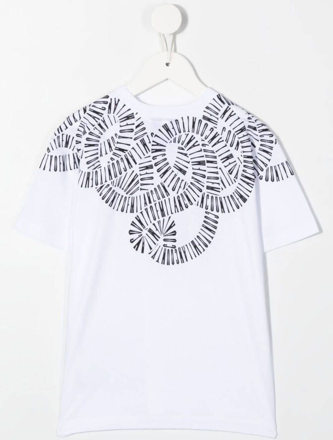 Marcelo Burlon County Of Milan Kids T-shirt met logoprint Wit