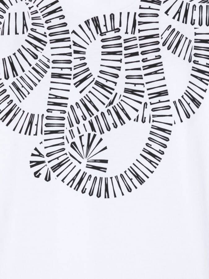 Marcelo Burlon County Of Milan Kids T-shirt met logoprint Wit