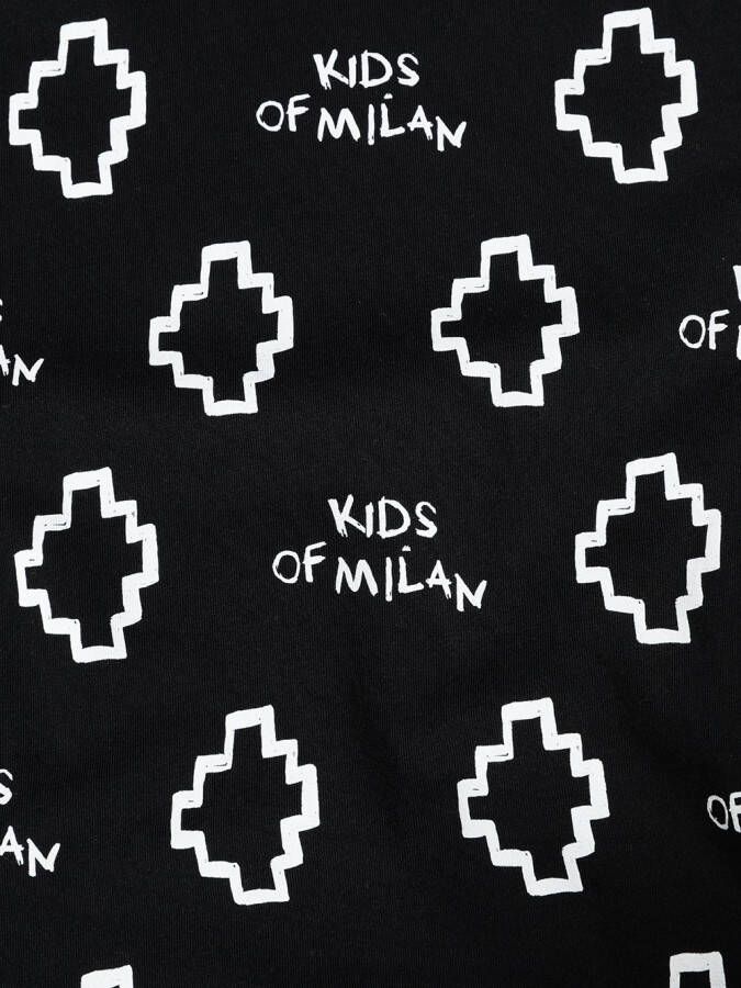 Marcelo Burlon County Of Milan Kids T-shirt met logoprint Zwart