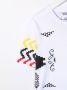 Marcelo Burlon County Of Milan Kids T-shirt met patchwork Wit - Thumbnail 3