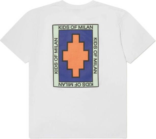 Marcelo Burlon County Of Milan Kids T-shirt met print Wit
