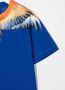 Marcelo Burlon County Of Milan Kids T-shirt met verenprint Blauw - Thumbnail 3