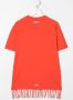 Marcelo Burlon County Of Milan Kids T-shirt met verenprint Rood - Thumbnail 2