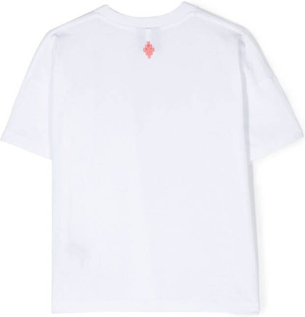 Marcelo Burlon County Of Milan Kids T-shirt met verenprint Wit