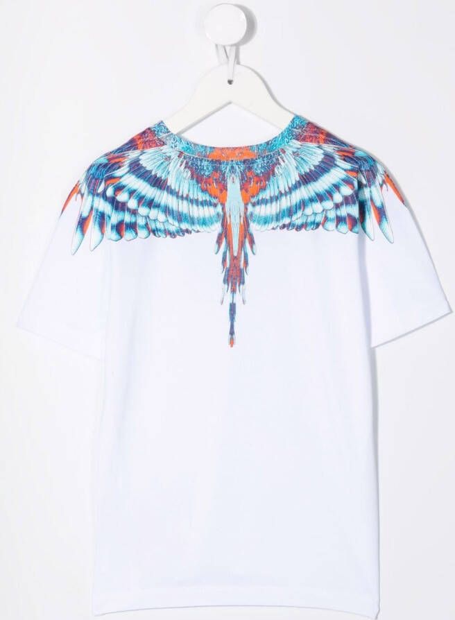 Marcelo Burlon County Of Milan Kids T-shirt met vleugelprint Wit