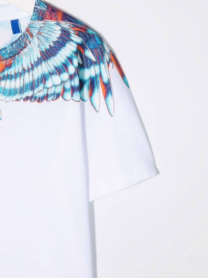 Marcelo Burlon County Of Milan Kids T-shirt met vleugelprint Wit