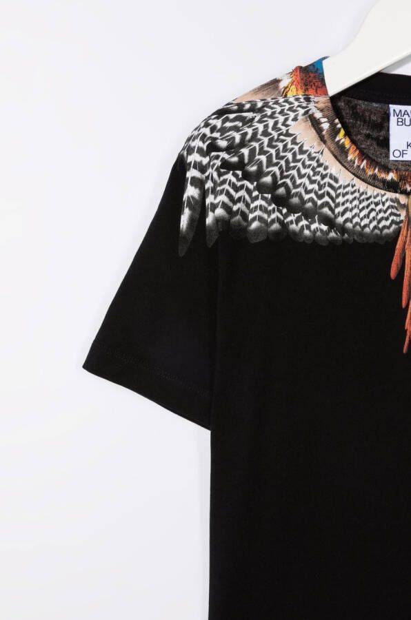 Marcelo Burlon County Of Milan Kids T-shirt met vleugelprint Zwart