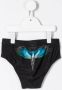 Marcelo Burlon County Of Milan Kids Zwembroek met contrasterend logo Zwart - Thumbnail 2