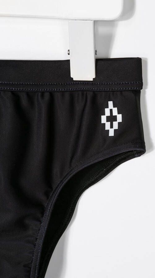 Marcelo Burlon County Of Milan Kids Zwembroek met contrasterend logo Zwart
