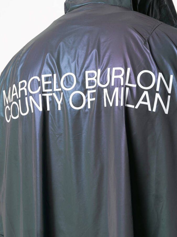 COUNTY OF MILAN Lichte regenjas 1001 BLACK WHITE