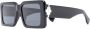 Marcelo Burlon County of Milan Eyewear Maiten zonnebril met vierkant montuur Zwart - Thumbnail 2