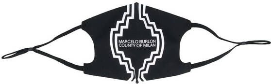 Marcelo Burlon County of Milan Mondkapje met print (set van 3) Zwart