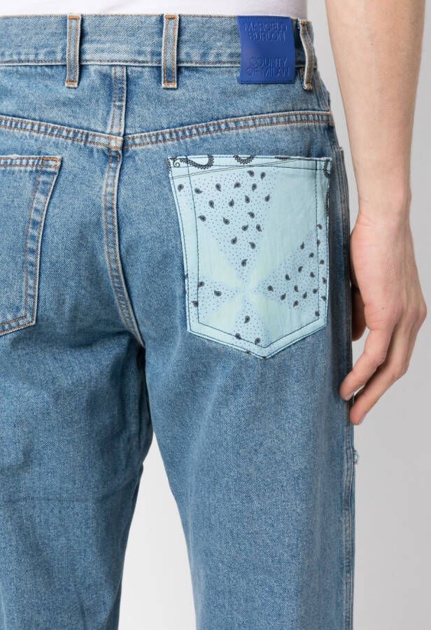Marcelo Burlon County of Milan Straight jeans Blauw