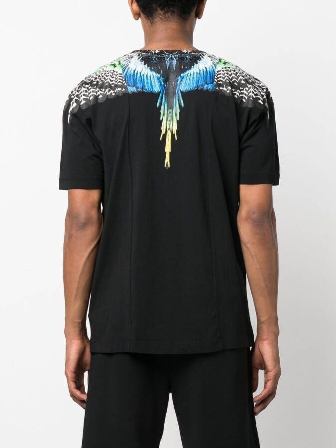 Marcelo Burlon County of Milan T-shirt met patchwork Zwart