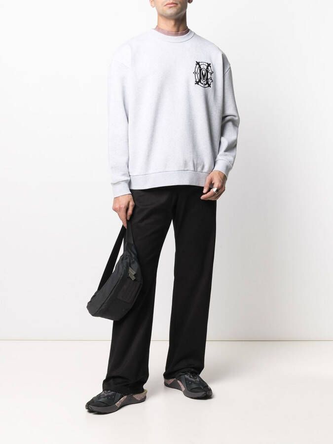 Marcelo Burlon County of Milan Sweater met geborduurd logo Grijs