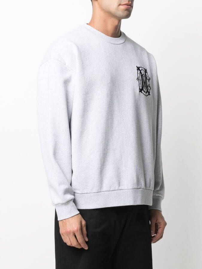 Marcelo Burlon County of Milan Sweater met geborduurd logo Grijs