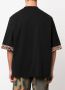 Marcelo Burlon County of Milan T-shirt met franje afwerking Zwart - Thumbnail 4