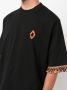 Marcelo Burlon County of Milan T-shirt met franje afwerking Zwart - Thumbnail 5