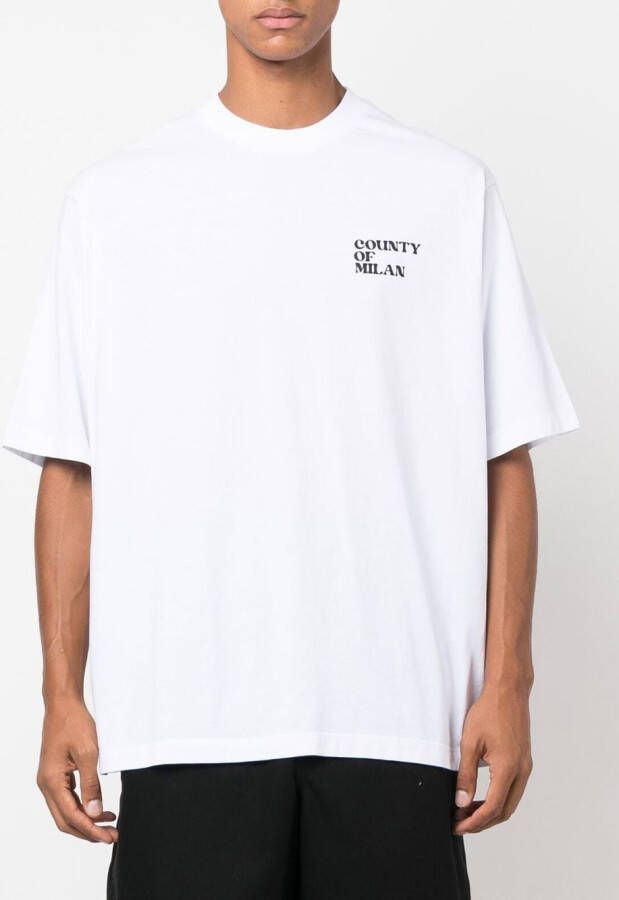 Marcelo Burlon County of Milan T-shirt met logoprint Wit