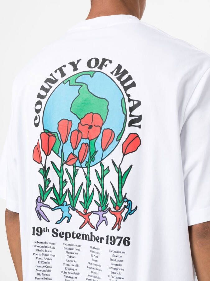 Marcelo Burlon County of Milan T-shirt met logoprint Wit