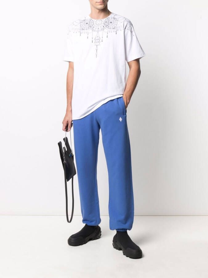 Marcelo Burlon County of Milan Trainingsbroek met geborduurd logo Blauw