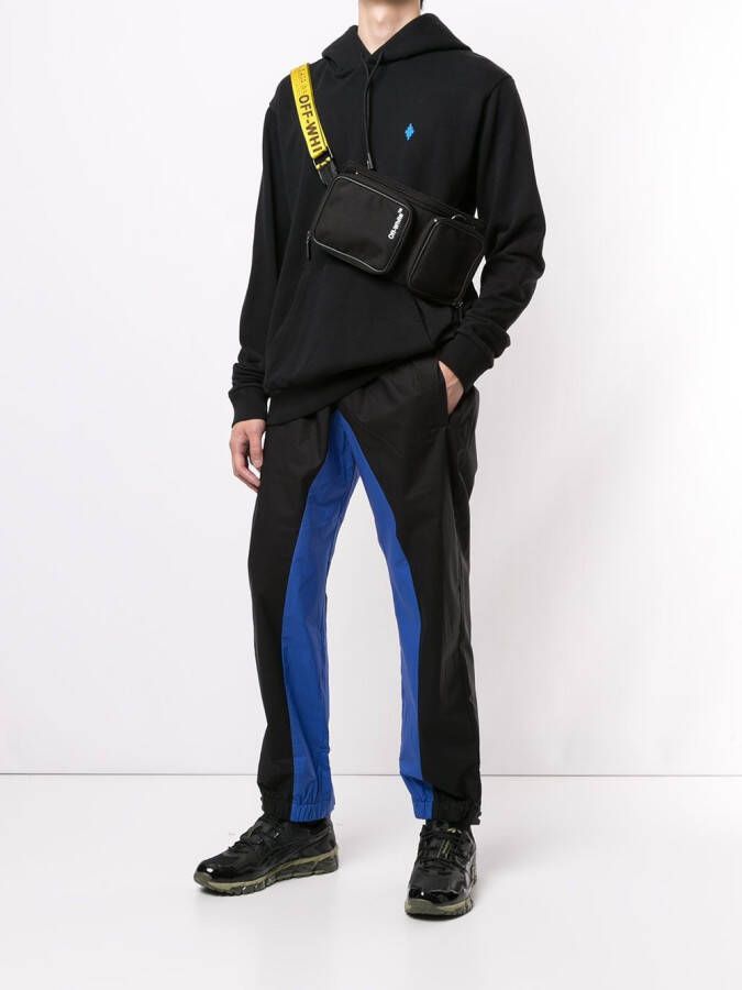 Marcelo Burlon County of Milan Tweekleurige trainingsbroek Zwart