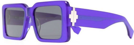 Marcelo Burlon County of Milan Eyewear Zonnebril met rechthoekig montuur Blauw