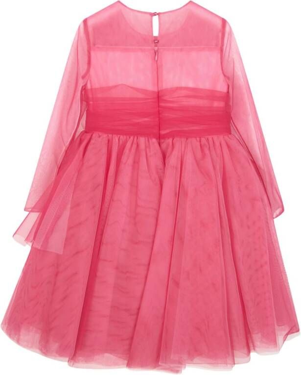MARCHESA KIDS COUTURE Jurk met bloemenpatch Roze