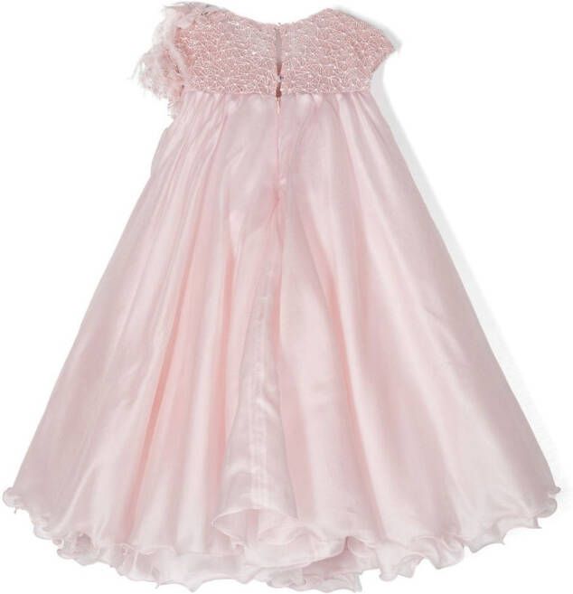 MARCHESA KIDS COUTURE Jurk met bloemapplicatie Roze