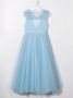 MARCHESA KIDS COUTURE Maxi-jurk met bloe print Blauw - Thumbnail 2