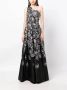 Marchesa Notte Asymmetrische jurk Zwart - Thumbnail 2