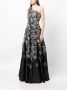 Marchesa Notte Asymmetrische jurk Zwart - Thumbnail 3