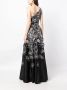 Marchesa Notte Asymmetrische jurk Zwart - Thumbnail 4