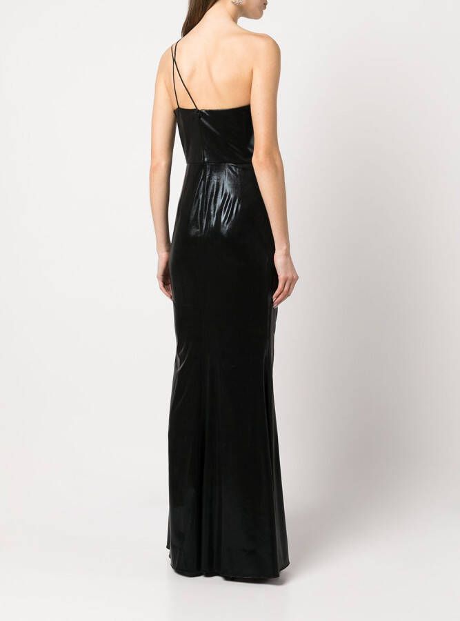 Marchesa Notte Asymmetrische jurk Zwart