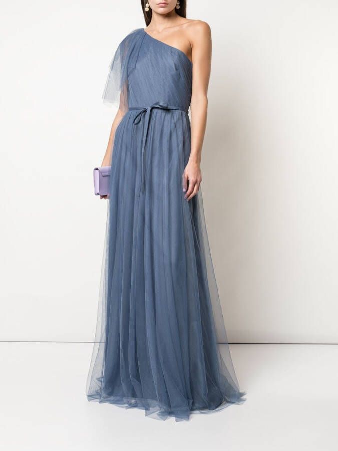 Marchesa Notte Bridesmaids Asymmetrische jurk Blauw