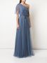 Marchesa Notte Bridesmaids Asymmetrische jurk Blauw - Thumbnail 3