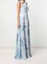Marchesa Notte Bridesmaids Avondjurk met bloemenprint Blauw - Thumbnail 4