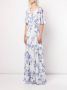 Marchesa Notte Bridesmaids Maxi-jurk met bloemenprint Blauw - Thumbnail 3