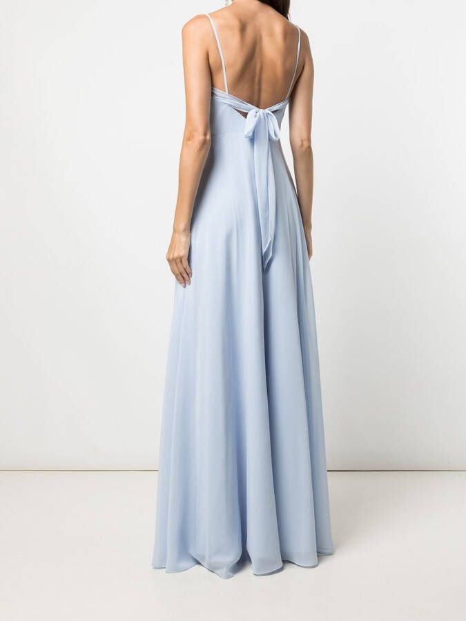 Marchesa Notte Bridesmaids Maxi-jurk met gedraaid detail Blauw