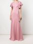 Marchesa Notte Bridesmaids Maxi-jurk met korte mouwen Roze - Thumbnail 2