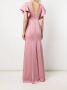 Marchesa Notte Bridesmaids Maxi-jurk met korte mouwen Roze - Thumbnail 4
