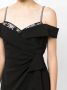 Marchesa Notte Mini-jurk met ruches Zwart - Thumbnail 5