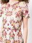 Marchesa Notte Midi-jurk met geborduurde bloemen Wit - Thumbnail 5