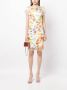 Marchesa Notte Jurk met geborduurde bloemen Wit - Thumbnail 2