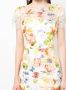 Marchesa Notte Jurk met geborduurde bloemen Wit - Thumbnail 5