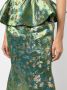 Marchesa Notte Midi-jurk met geborduurde bloemen Groen - Thumbnail 5